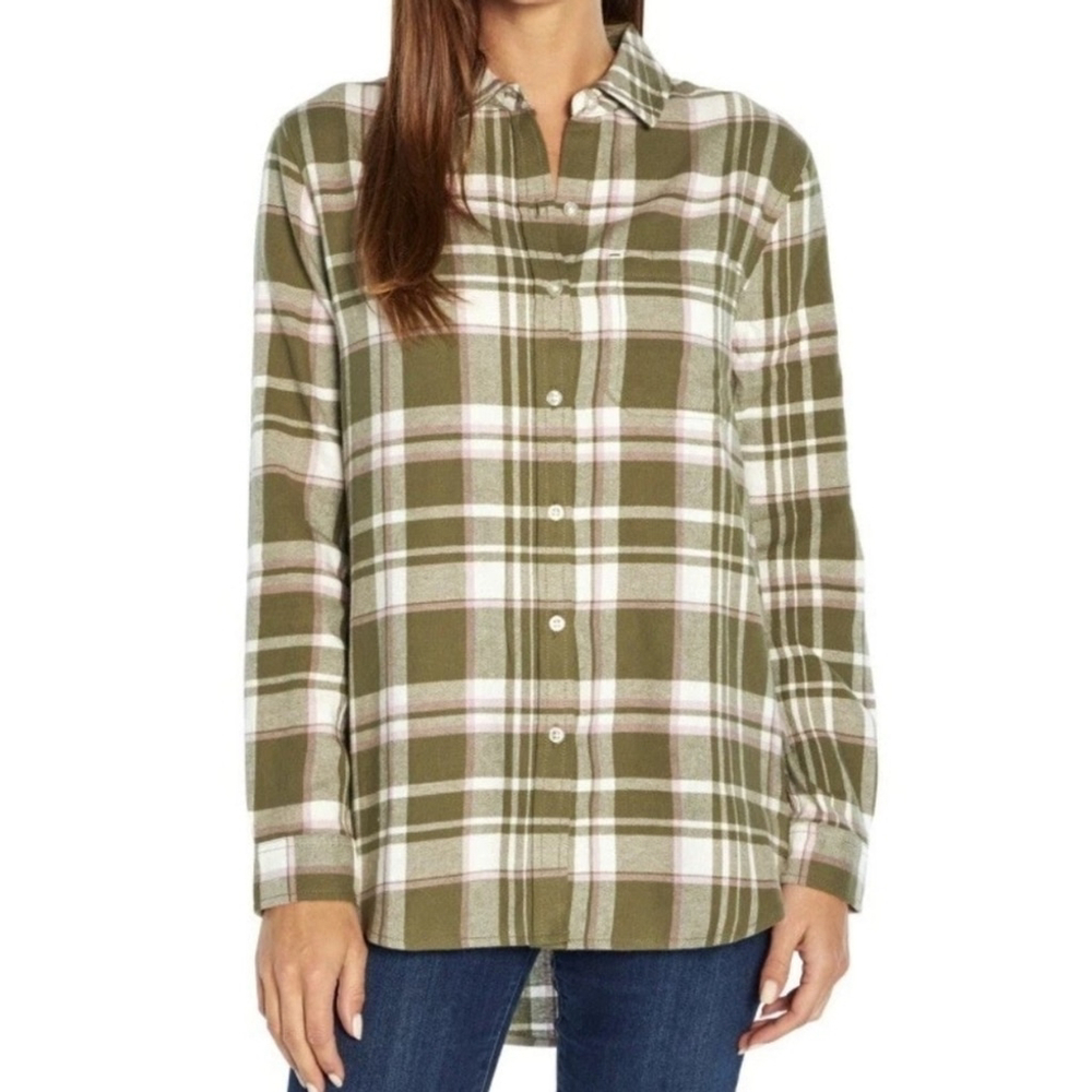 Gap Boyfriend Flannel Piper Button Up relaxed fit Shirt Top Size S Small - Picture 10 of 11